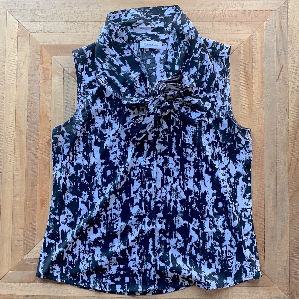Calvin Klein Tie Neck Blouse